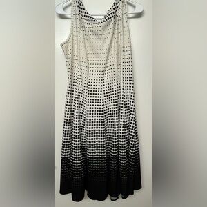 Haani Gradient Black and White Dress